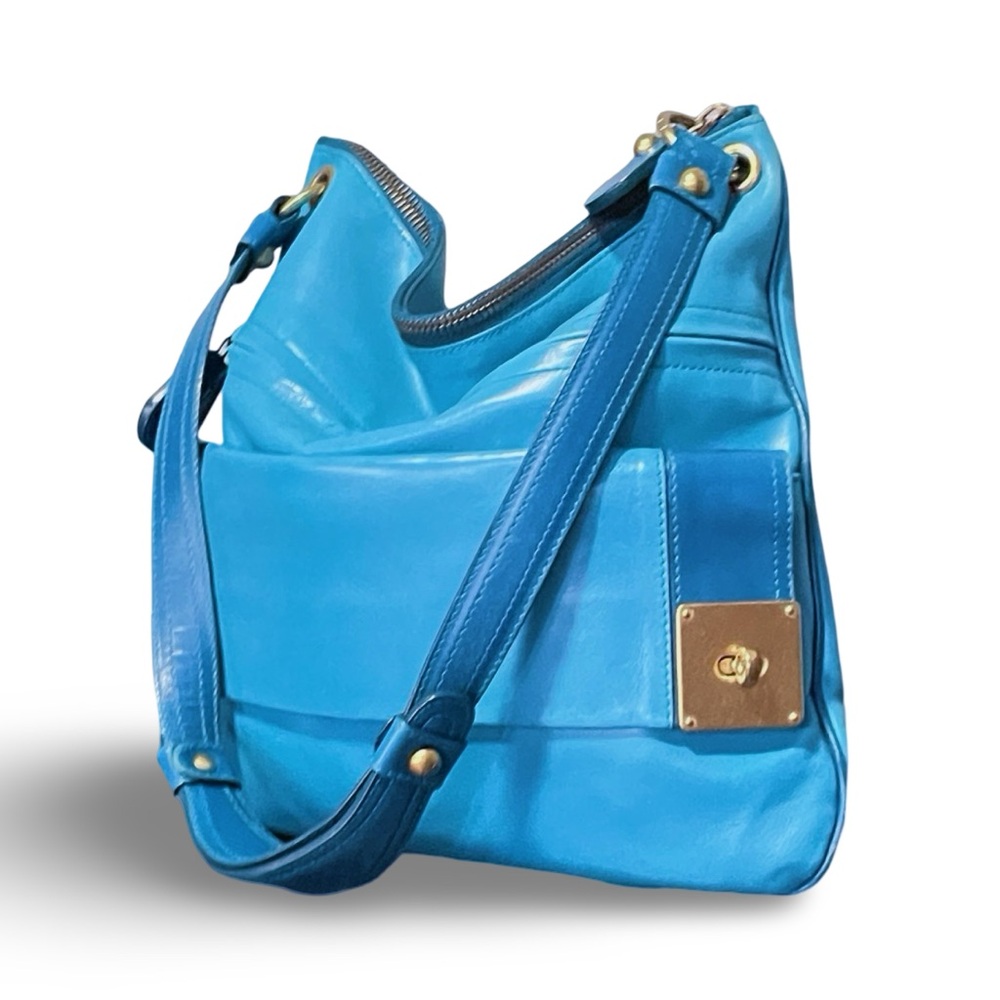 Mulberry Rare Y2K Bright Blue Leather Hobo Bag With single Strap - Picture 6 of 16